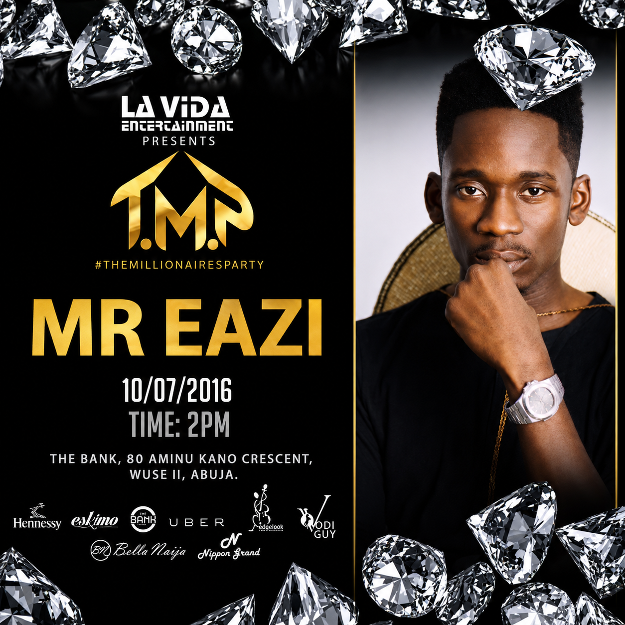 Mr Eazi performing at The Bank Abuja